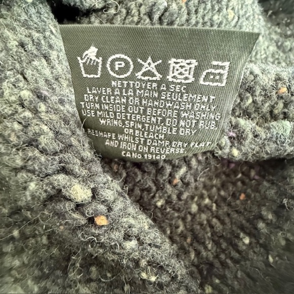Authentic Irish Aran Islands ‎Merino Wool Tweed 1/4 Zip Green Sweater‎ XL-worn1x - Picture 10 of 10
